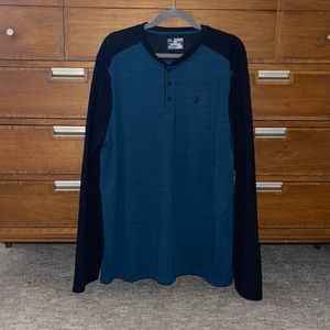 Under Armour Loose Cold Gear Teal Black Mens 2XL